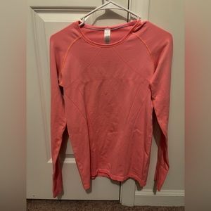 Ivivva long sleeve top in coral color size 14